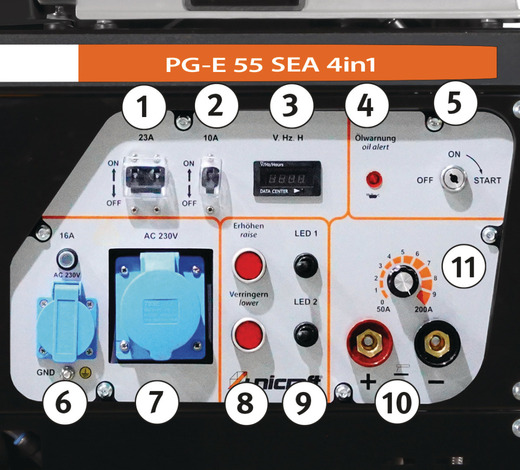 Synchronní elektrocentrála PG-E 55 SEA 4 in 1