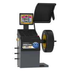 JWB670A vyvažovačka osobní 3D automat, laser,sonar, pneulock, aut. zast.v pozici nevývažku