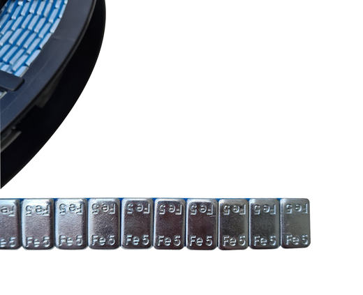 RS397Fe speciální samolepicí stříbrné závaží v 6 kg roli - spec. páska nezanechá stopy