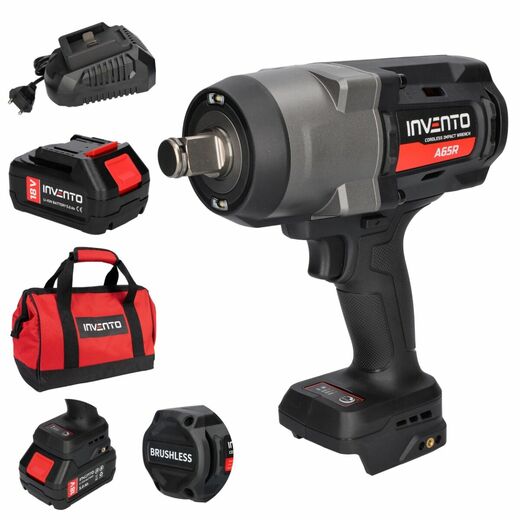 Aku rázový utahovák INVENTO 1" A67R 2400 Nm 2x8Ah