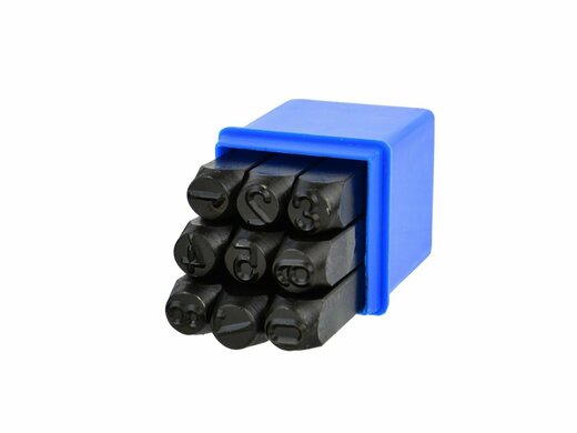 G01814 Razicí matrice čísel - raznice, 10 mm, sada 9 kusů