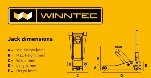 Winntec Y420215 pojízdný hydraulický zvedák 2t, 85-490mm