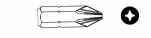 Bit úderový, křížový Phillips PH3, 5/16", délka 32 mm - JONNESWAY D232P3F