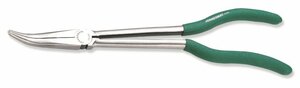 Kleště extra dlouhé 275 mm, zahnuté 45 stupňů, špičaté čelisti - JONNESWAY P7602