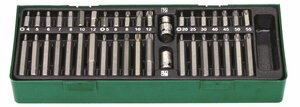 Sada bitů Imbus, Torx, XZN (Spline), 40 kusů - JONNESWAY S29H4140SP