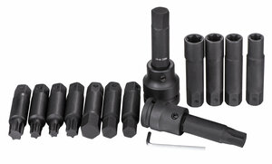 Rázové hlavice TORX, TORX-E, Imbus, velikosti 3/4" a 1" - QUATROS QS50472