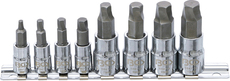 Bitové nástavce 1/4" a 3/8" na poškozené šrouby Imbus 3-10 mm, na liště - BGS 6847