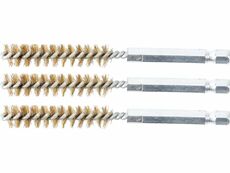 BGS Technic BGS 3078-10-M Mosazné kartáče pr. 10 mm, upínání 1/4", 3 ks (Sada BGS 3078)