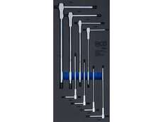 BGS Technic BGS 6081 Nářaďový modul 1/3: Zástrčné klíče 6hran 2 ÷ 10 mm s posuvnou T-rukoj