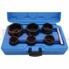 Hlavice 1/2” a 3/4” na poškozené šrouby, velikosti 22-41 mm, sada 6 ks - BGS 5268
