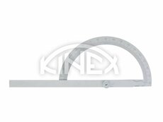 Úhloměr KINEX obloukový 0-180°, nerez,  120x200mm