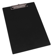 Podložka A4 na dokumenty, s klipem a háčkem, černá