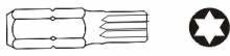 Bit TORX, velikost T25, úchyt 10 mm, délka 30 mm - JONNESWAY D130T25