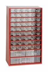 Box na nářadí MAXI – 45xA, 2xB, 1xC, červená barva - Mars 6744C