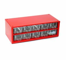Box na nářadí MINI – 10xA, červená barva - Mars 6737C
