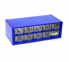Box na nářadí MINI – 10xA, modrá barva - Mars 6737M