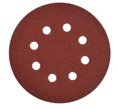 Brusný papírový kotouč P40, průměr 125 mm, 8 otvorů