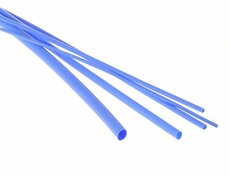 Bužírka - hadička smršťovací 1,6/0,8 mm, délka 1 m, polyetylen - modrá