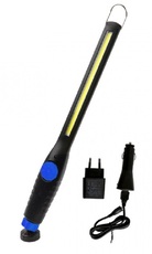 Dílenská lampa, úzká svítilna, LED COB 6W, nabíjecí micro USB s magnetem - QUATROS QS16115