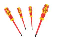 Elektrikářské šroubováky VDE ploché a křížové, izolace 1000 V, sada 4 ks