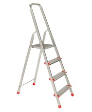 Jednostranné schůdky hliníkové, 4 stupně, výška 137 cm - ALVE Eurostyl