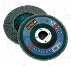 Kotouč brusný lamelový, zrnitost 60, 125 x 22 mm, na nerez, šikmý