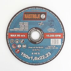 Kotouč řezný 150 x 1,6 x 22 mm, na ocel a nerez