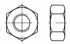Matice 6hranné DIN 934 Zn, rozměr M12x1,75 mm, výška 10 mm, balení 10 kusů
