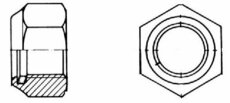 Matice 6hranné samojisticí DIN 985, rozměr M4x0,7 mm, výška 5 mm, balení 20 kusů