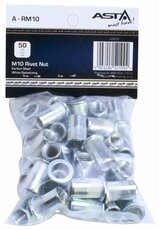 Maticové nýty M10 x 21 mm, s plochou hlavou, ocel, balení 50 ks - ASTA