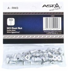 Maticové nýty M3 x 10 mm, s plochou hlavou, ocel, balení 50 ks - ASTA