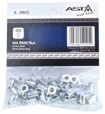 Maticové nýty M5 x 13 mm, s plochou hlavou, ocel, balení 50 ks - ASTA