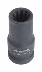 Nástrčná hlavice, klíč 1/2", rozměr 15 mm, 10hranná, na brzdy AUDI, PORSCHE - ASTA