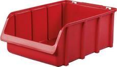 Plastový box 490x308x188 mm, stohovatelný, červený