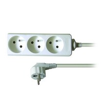 Prodlužovací kabel 2 m, 3 x 1,0 mm2, 3 zásuvky, bílý