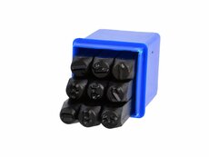 Razicí matrice čísel - raznice, 8 mm, sada 9 kusů