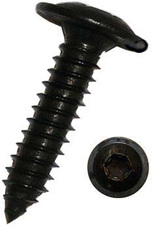 Samořezné šrouby do plechu TORX 4,8x16 mm, nerezové A2, černé, sada 100 ks