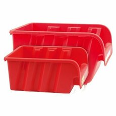 Plastový box P-4, 235 x 173 x 125 mm, stohovatelný, červený