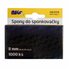 Spony do sponkovačky 8 x 0,75 x 11,2 mm, balení 1000 kusů