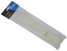 Stahovací pásky 5 x 250 mm, 50 kusů, bílá barva - ASTA