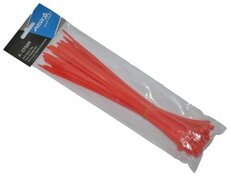 Stahovací pásky 5 x 250 mm, 50 kusů, červená barva - ASTA