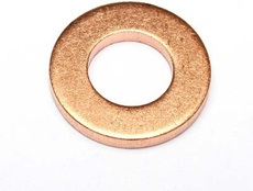 Těsnění pod vstřikovače diesel common rail 7 x 13,6 x 1,6 mm, měděné