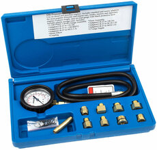 Tester tlaku motorového oleje, 0 - 7 bar, univerzální, s adaptéry - ASTA