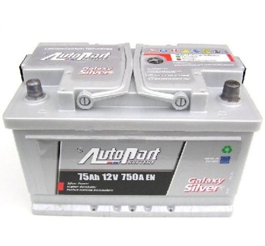 Autobaterie Galaxy Silver 75 Ah 12V, 276x175x175 mm