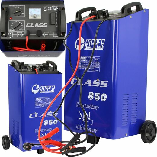 Nabíječka autobaterií - startovací zdroj, 12V/24V, 80-1000 Ah, pojízdný - Class 850