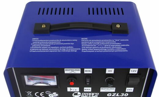 Nabíječka autobaterií 12/24V, 30-250 Ah - GZL-30