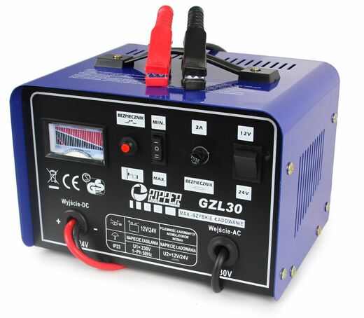 Nabíječka autobaterií 12/24V, 30-250 Ah - GZL-30