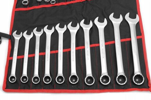 Sada klíčů - očko-otevřené, zahnuté, S klíče, TORX, na brzdové trubky, 47 ks