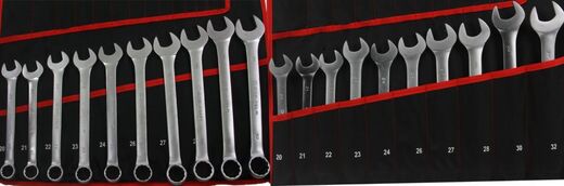 Sada klíčů - očko-otevřené, zahnuté, S klíče, TORX, na brzdové trubky, 47 ks