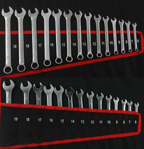 Sada klíčů - očko-otevřené, zahnuté, S klíče, TORX, na brzdové trubky, 47 ks